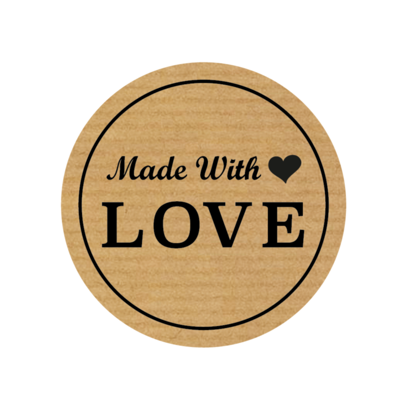 Kraft Handmade With Love Stickers 30mm Labels Online