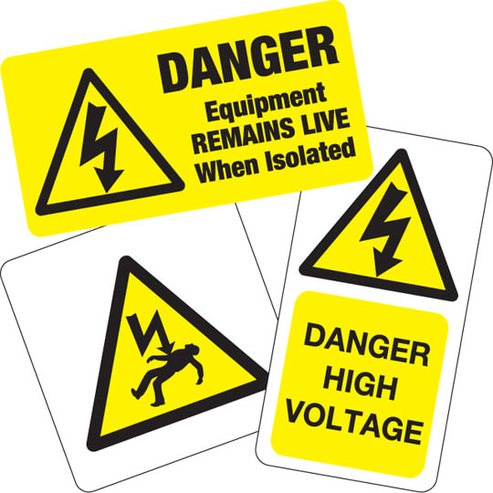 Electrical Warning Labels & Stickers | Labels Online