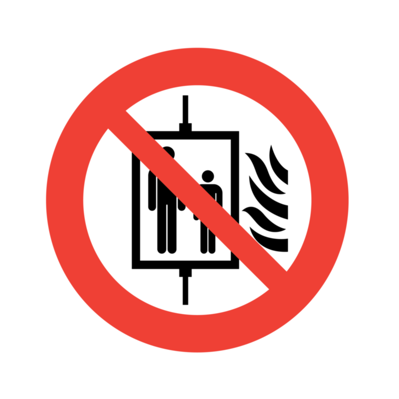 Do Not Use Lift In The Event of a Fire Labels 100mm | Labels Online