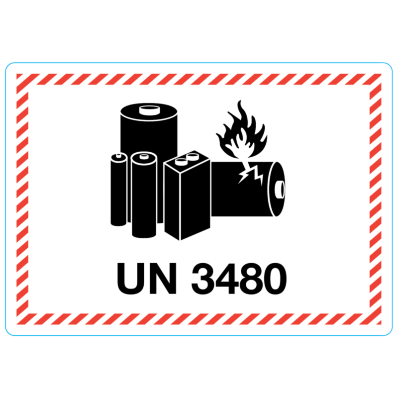 Un 3480 Lithium Battery Labels 105x74mm 