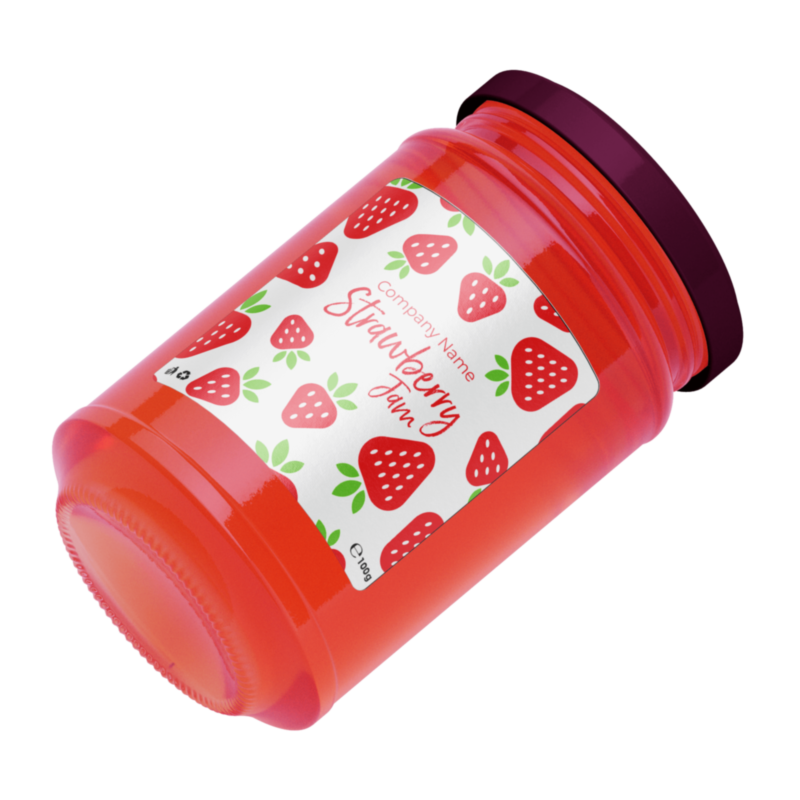 Personalised Strawberry Jam Labels 50x50mm | Labels Online