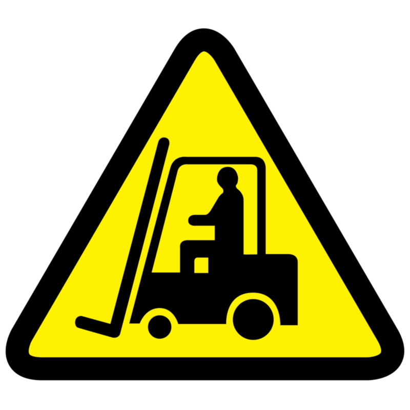 Forklift Truck and Other Industrial Vehicles Warning Labels 100x100mm ...