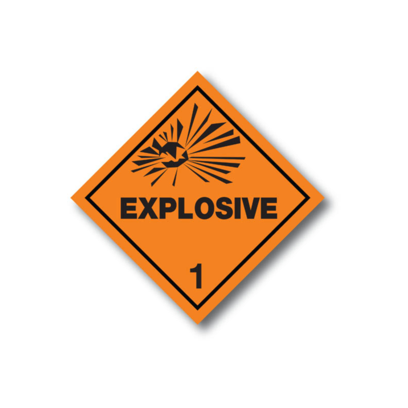 Class 1 Explosive Labels 100x100mm Labels Online