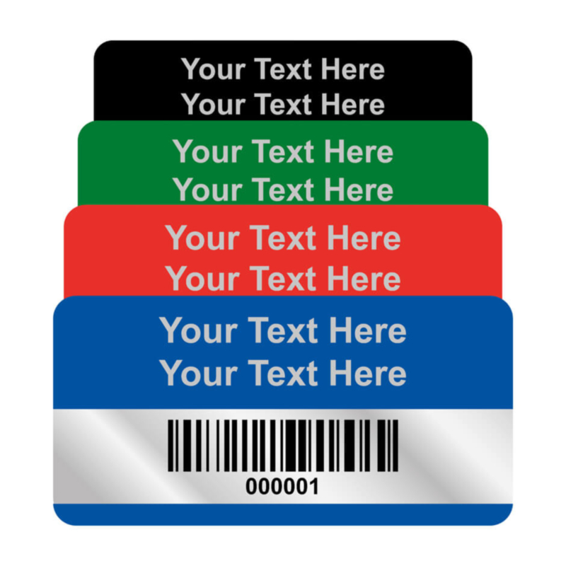 Premium Silver Polyester Asset Labels Barcode 50x25mm | Labels Online