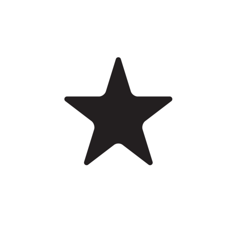 Black Star Shaped Stickers 20x20mm | Labels Online