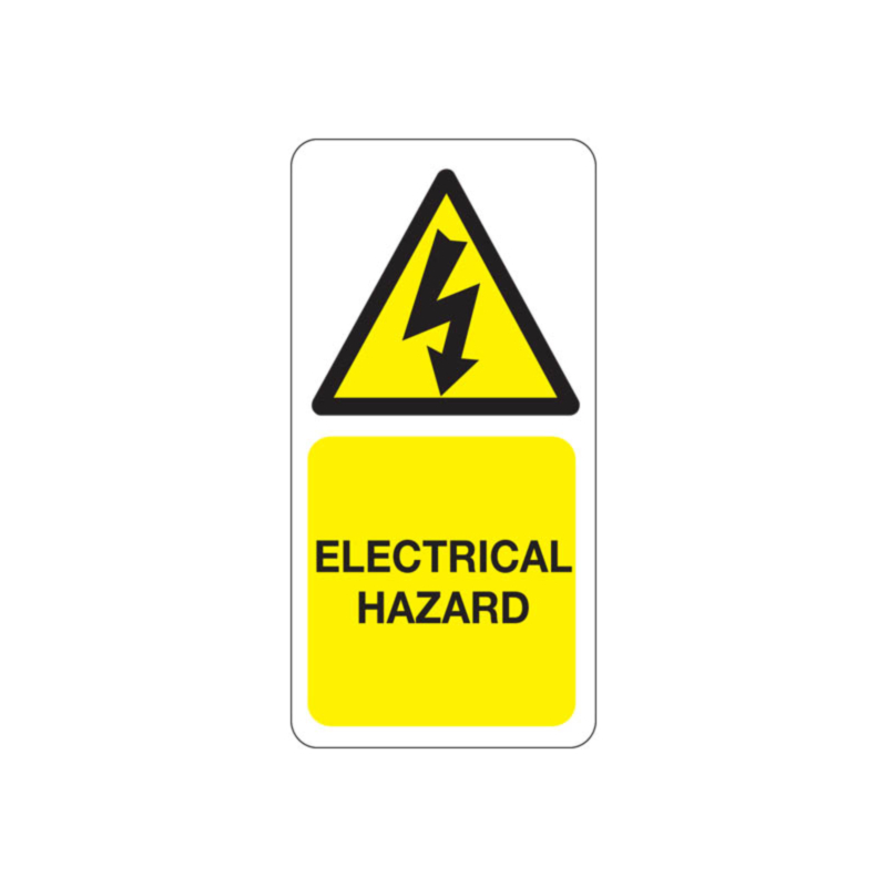 Electrical Hazard Warning Labels 25x50mm 