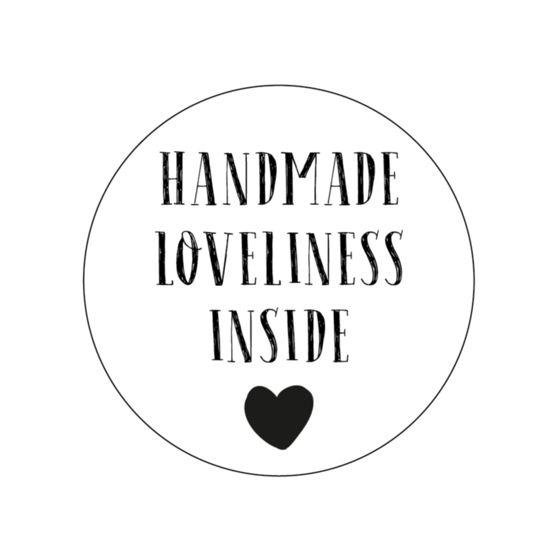 Handmade Loveliness Inside Stickers 30mm | Labels Online