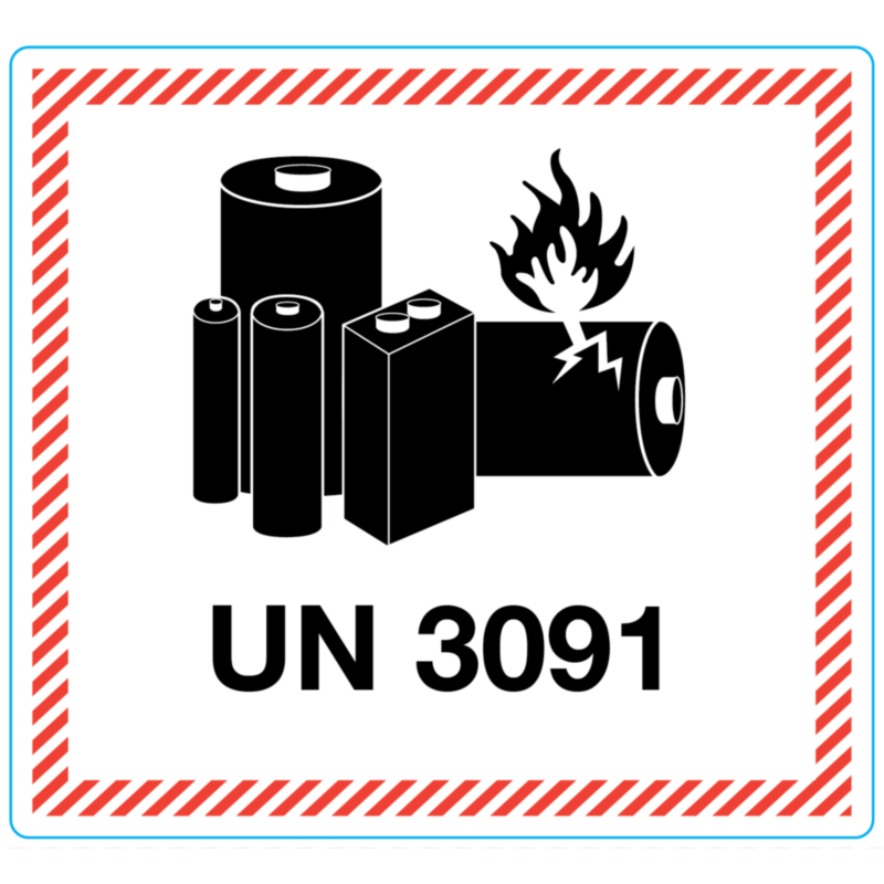 UN 3091 Lithium Battery Labels 120x110mm | Labels Online