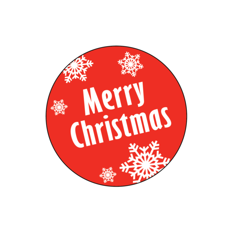 Merry Christmas Stickers 30mm | Labels Online