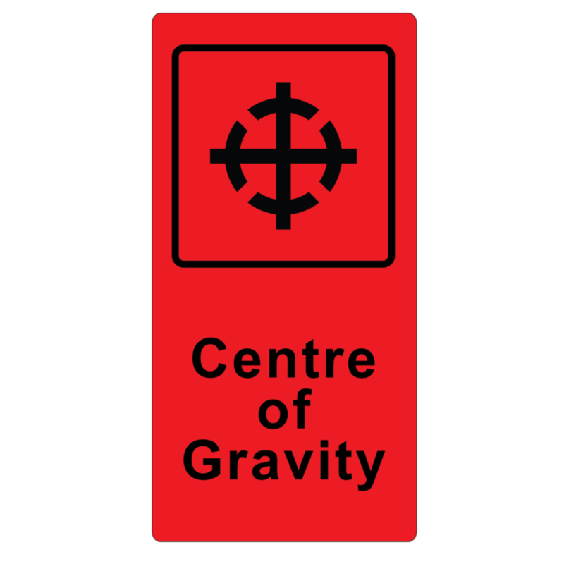 Centre Of Gravity Labels 75x150mm Labels Online