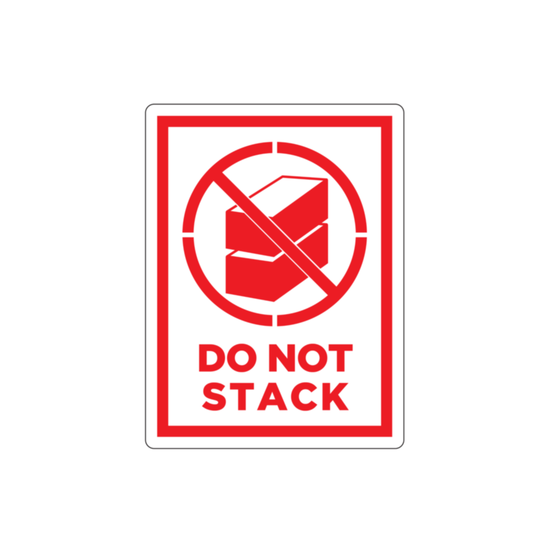 Red Do Not Stack Labels 75x100mm | Labels Online