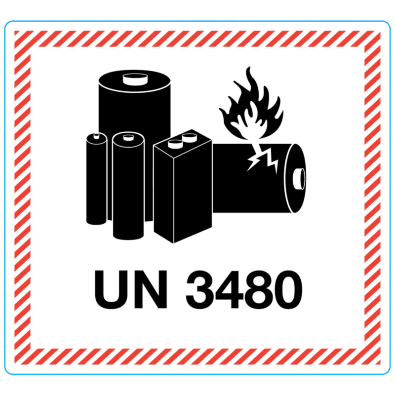 UN 3480 Lithium Battery Labels 120x110mm | Labels Online