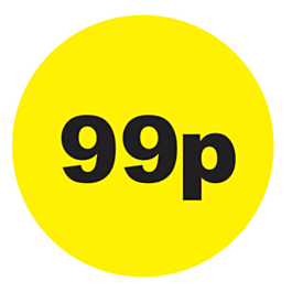 99p Price Stickers 50mm Permanent | Labels Online