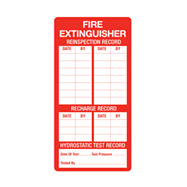 Fire Extinguisher Reinspection Labels 50x100mm | Labels Online