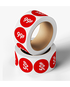 Red 25mm Price Labels