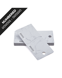 Marble Effect Cloakroom Tags Numbered 001-100