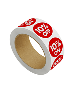 Red 10% Off Stickers