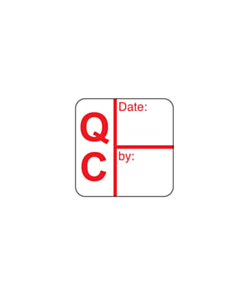 Red QC Date / Signature Labels