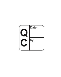 Black QC Date / Signature Labels