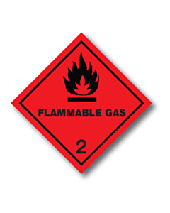 Flammable Gas 2 Labels and Placards