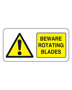 Beware Rotating Blades Labels