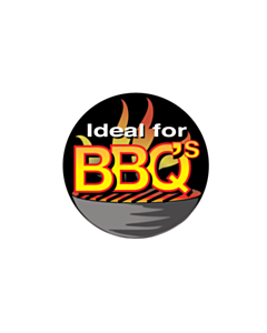 Ideal for BBQs Stickers