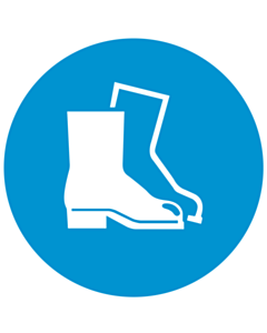 Wear Foot Protection Labels 100mm