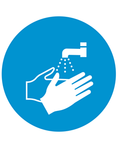 Wash Your Hands Labels 100mm