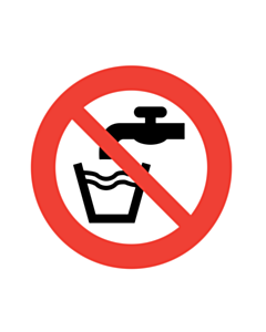 Not Drinking Water Labels 100mm