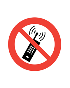 No Activated Mobile Phone Labels 100mm