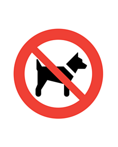 No Dogs Labels 100mm