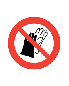 Do Not Wear Gloves Labels 100mm