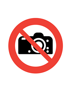 No Photography Labels 100mm