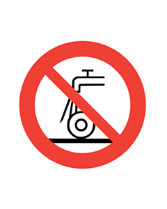 Do Not Use for Wet Grinding Labels 100mm