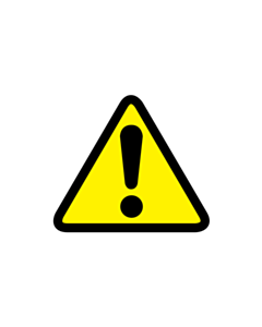 General Warning Symbol Labels 25x25mm