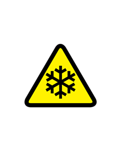 Low Temperature Hazard Labels 25x25mm