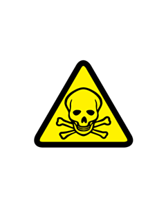 Toxic Material Warning Labels 25x25mm