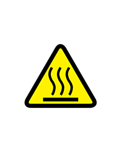 Hot Surface Warning Labels 25x25mm