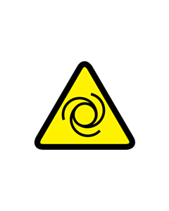 Automatic Start-Up Warning Labels 25x25mm