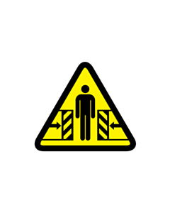 Crushing By Moving Parts Warning Labels 25x25mm