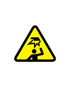 Overhead Obstacle Warning Labels 25x25mm