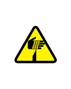 Sharp Element Warning Labels 25x25mm