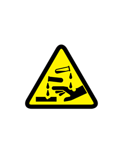 Corrosive Substance Warning Labels 25x25mm