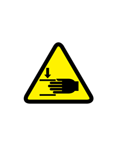 Crushing of Hands Warning Labels 25x25mm