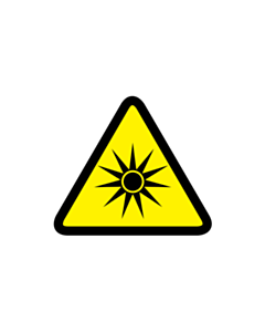 Optical Radiation Warning Labels 25x25mm