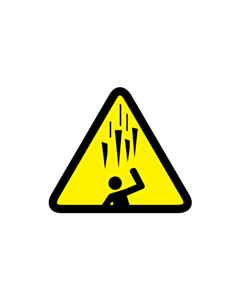 Falling Ice Spikes Warning Labels 25x25mm