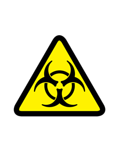 Biological Hazard Warning Labels 50x50mm