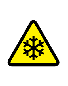 Low Temperature Hazard Warning Labels 50x50mm