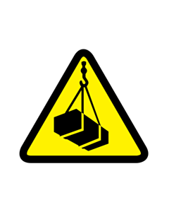 Overhead or Suspended Load Warning Labels 50x50mm