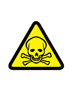 Toxic Material Warning Labels 50x50mm